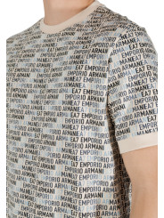 Weißes Ea7 T-Shirt mit Logo