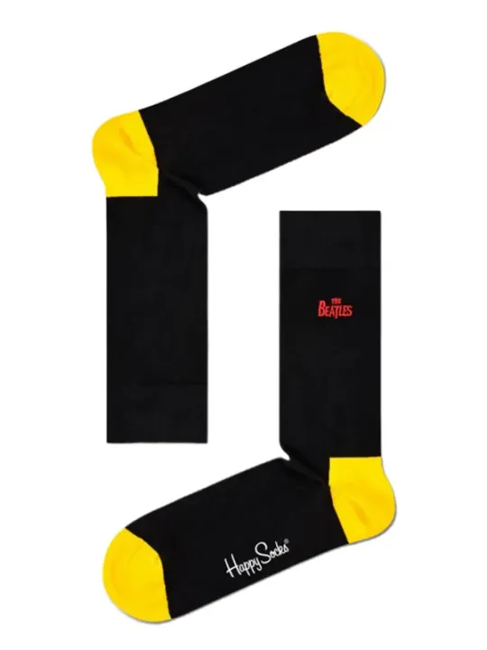 Schwarze Socken mit Beatles-Logo