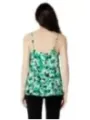 Seiden Tanktop mit Blattmuster