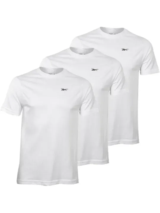 Weißes Reebok Performance Sportshirt kurzärmlig