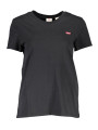 Tops & T-Shirts Chic Black Logo Tee for Everyday Elegance 40,00 € 5400537995179 | Planet-Deluxe