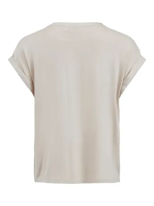 Off-weißes T-Shirt mit kurzen Ärmeln