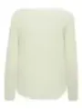 Weicher, cremefarbener Strickpullover mit Rundhals.