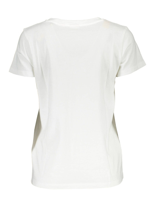 Tops & T-Shirts Chic White V-Neck Logo Tee 40,00 € 5400970975370 | Planet-Deluxe