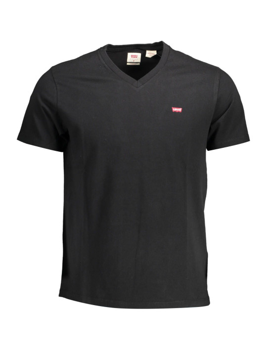 T-Shirts Elegant V-Neck Black Cotton Tee 40,00 € 5400816655503 | Planet-Deluxe