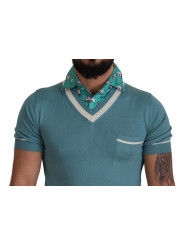 T-Shirts Elegant Silk Polo Tee with Boat Collar Print 1.300,00 € 7333413045904 | Planet-Deluxe