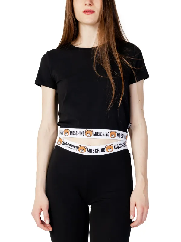 Weiße Moschino-Boxershorts mit Logomuster Weiße Moschino-Boxershorts mit Logomuster