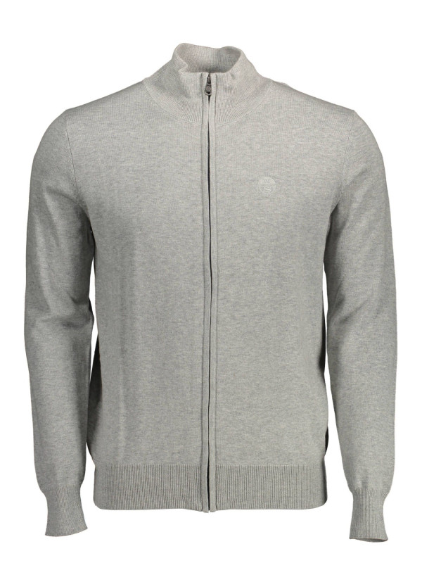 Sweaters Elegant Gray Cotton Cardigan with Embroidery 130,00 € 8300825343583 | Planet-Deluxe