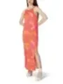 Tropisches Maxikleid mit seitlichem Schlitz