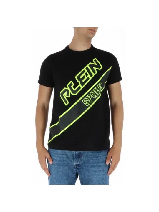 Schwarzes Plein Sport Logo T-Shirt