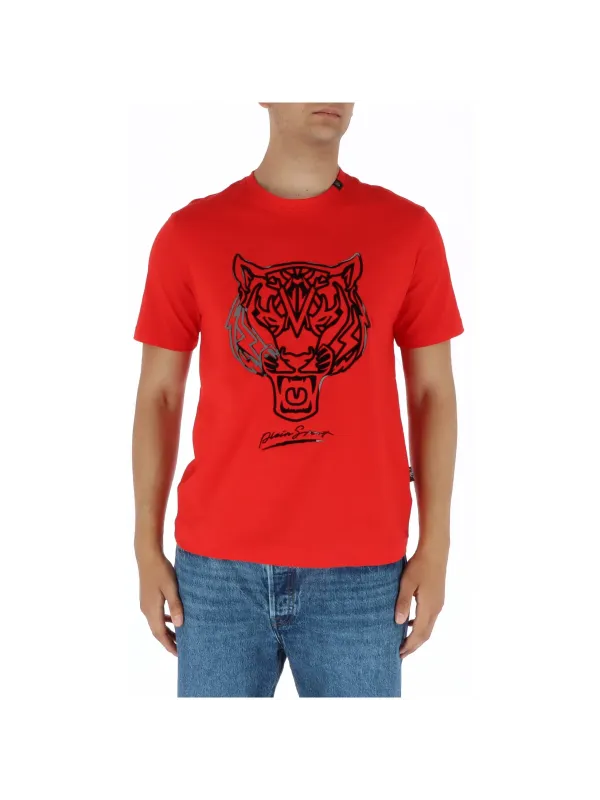 Rotes Tiger-T-Shirt mit Logo Rotes Tiger-T-Shirt mit Logo