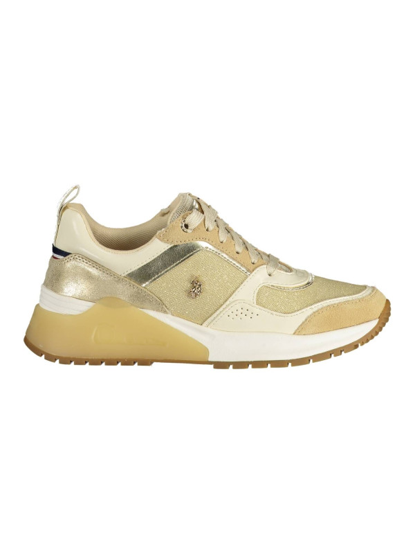 Sneakers Elegant Gold-Tone Sports Sneakers with Laces 140,00 € 8055197255155 | Planet-Deluxe
