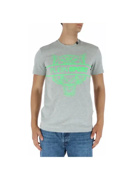 Neon-grüner Tiger Plein Sport T-Shirt