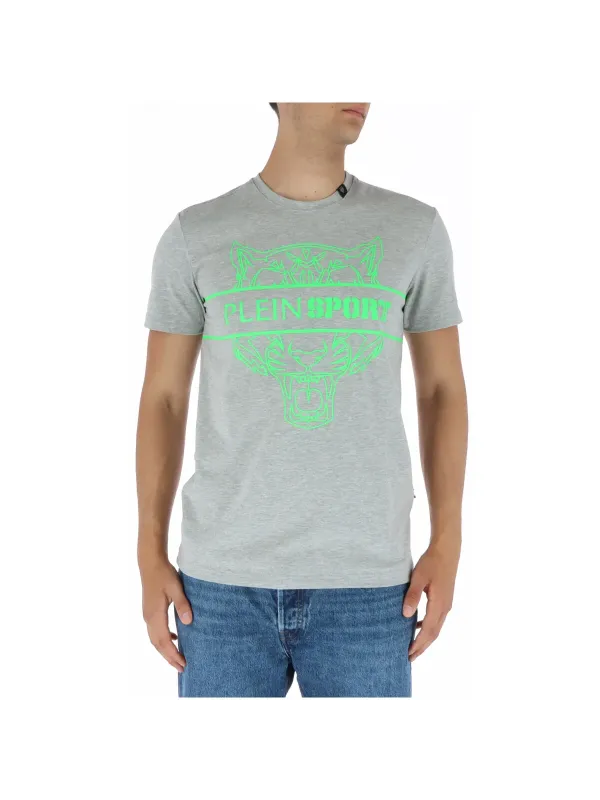 Neon-grüner Tiger Plein Sport T-Shirt Neon-grüner Tiger Plein Sport T-Shirt