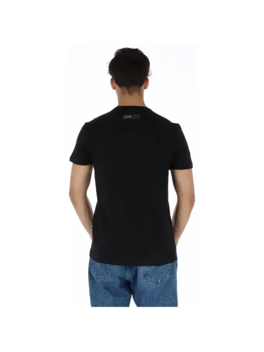 Schwarzes Baumwoll-T-Shirt Plein Sport