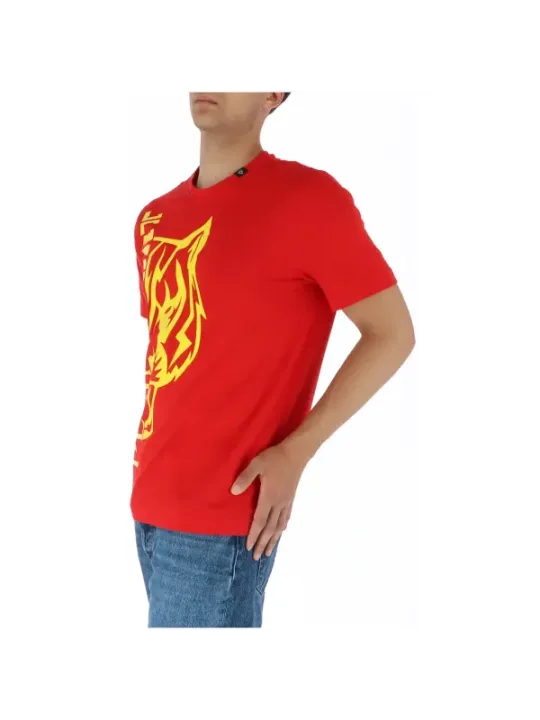 Rotes T-Shirt mit Tigerdruck