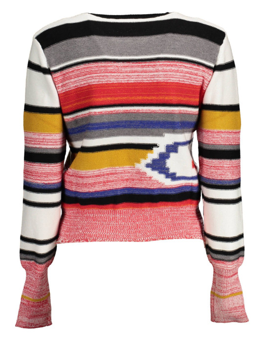 Sweaters Chic Pink Round Neck Sweater with Contrasting Detail 90,00 € 8445110340042 | Planet-Deluxe