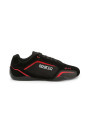 Schwarze rote Sparco Rennschuhe
