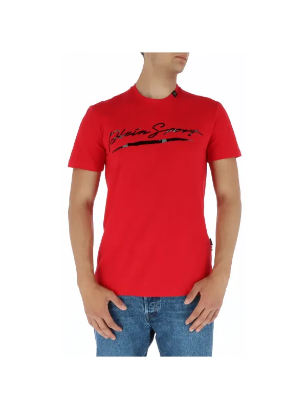 Rotes Plein Sport Logo T-Shirt Rotes Plein Sport Logo T-Shirt