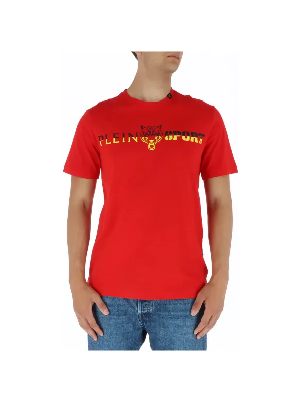 Rotes Plein Sport T-Shirt Schädel Rotes Plein Sport T-Shirt Schädel