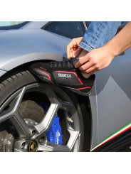 Schwarze Sparco Rennschuhe mit Rot