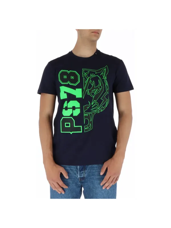 Neon-grüner Tiger Plein Sport T-Shirt Neon-grüner Tiger Plein Sport T-Shirt