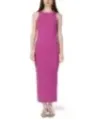 Rosa Strickkleid mit Rautenmuster