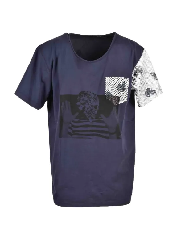 Graues T-Shirt mit Grafikdruck Graues T-Shirt mit Grafikdruck
