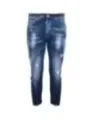 Blaue Jeans mit Farbklecksen