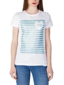 Love Moschino gestreiftes Damen-T-Shirt