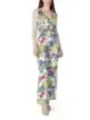 Weißer Jumpsuit mit tropischem Blumenmuster