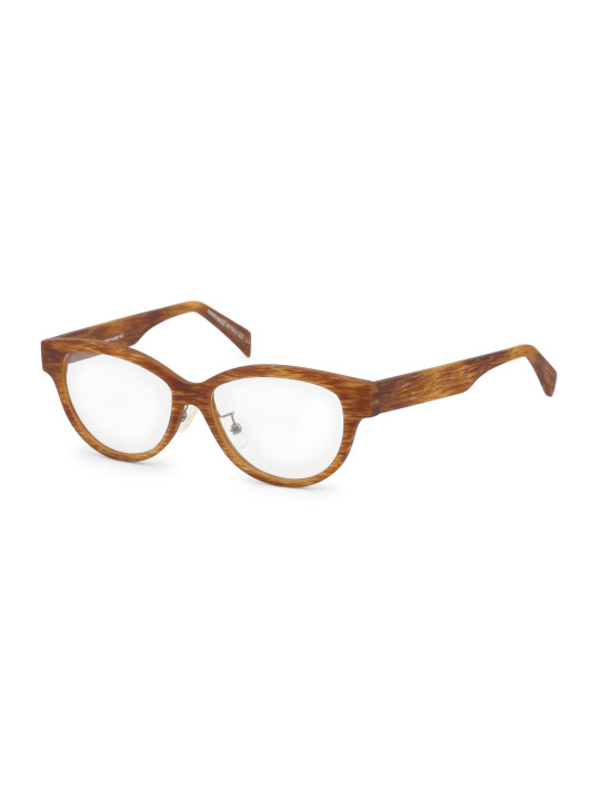 Braun gerahmte, runde Brille