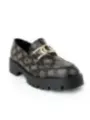 Schwarze Leder Guess Halbschuhe mit Logo