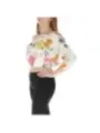 Blumiger, weißer Guess Off-Shoulder-Top