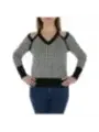 Pinko grauer Strickpullover mit Ausschnitt