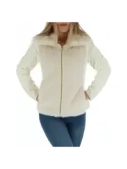 Weißer Kunstfellmantel für Damen