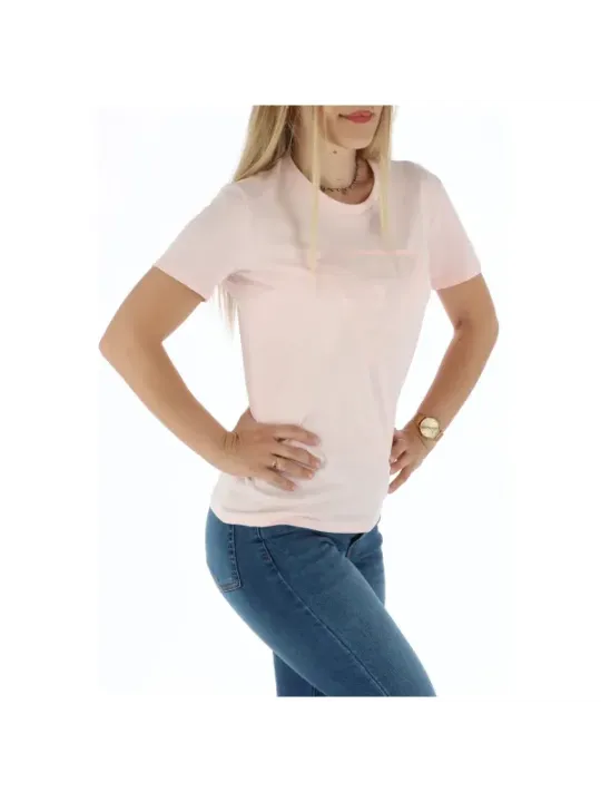 Pink Guess T-Shirt im lässigen Stil