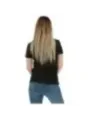 Schwarzes Baumwoll-T-Shirt mit Logo