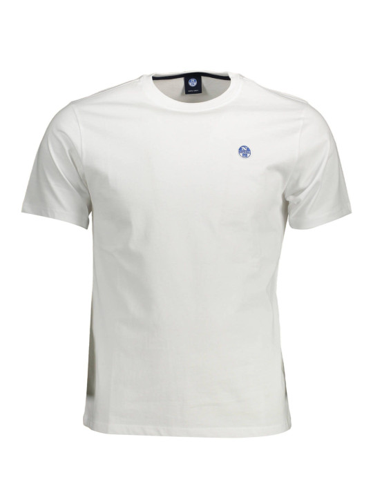 T-Shirts Elegant White Round Neck Cotton Tee 50,00 € 8300825349141 | Planet-Deluxe
