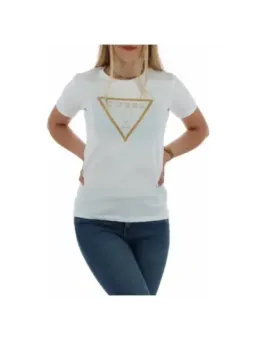 Weißes Guess T-Shirt mit Dreieck