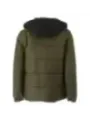 Grüne gesteppte Winterjacke mit Kapuze
