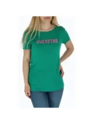 Grünes GUESSTAR T-Shirt lockerer Schnitt