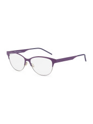 Violette runde Brille mit Goldrand