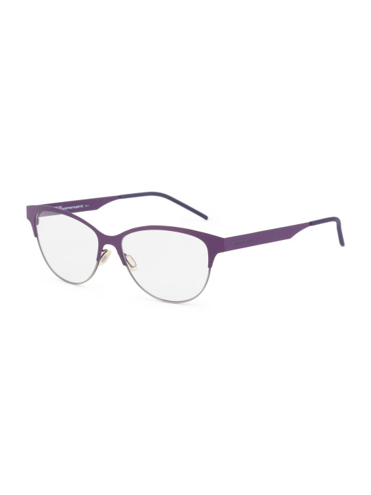 Violette runde Brille mit Goldrand