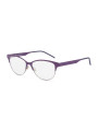 Violette runde Brille mit Goldrand