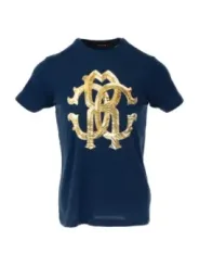 Roberto Cavalli marineblaues RC T-Shirt