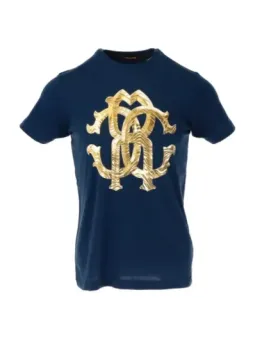 Roberto Cavalli marineblaues RC T-Shirt