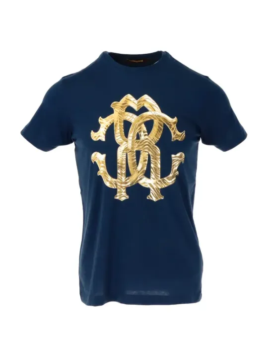 Roberto Cavalli marineblaues RC T-Shirt