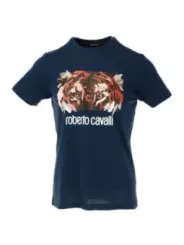 Roberto Cavalli Tiger Gesichts T-Shirt