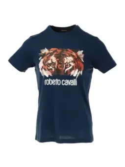 Roberto Cavalli Tiger Gesichts T-Shirt